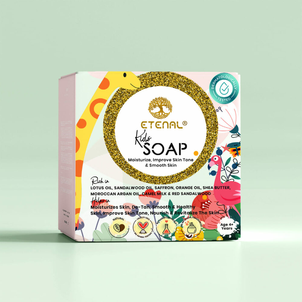 Etetnal Natural Kids Soap - Moisturizing and Detan Soap for Kids