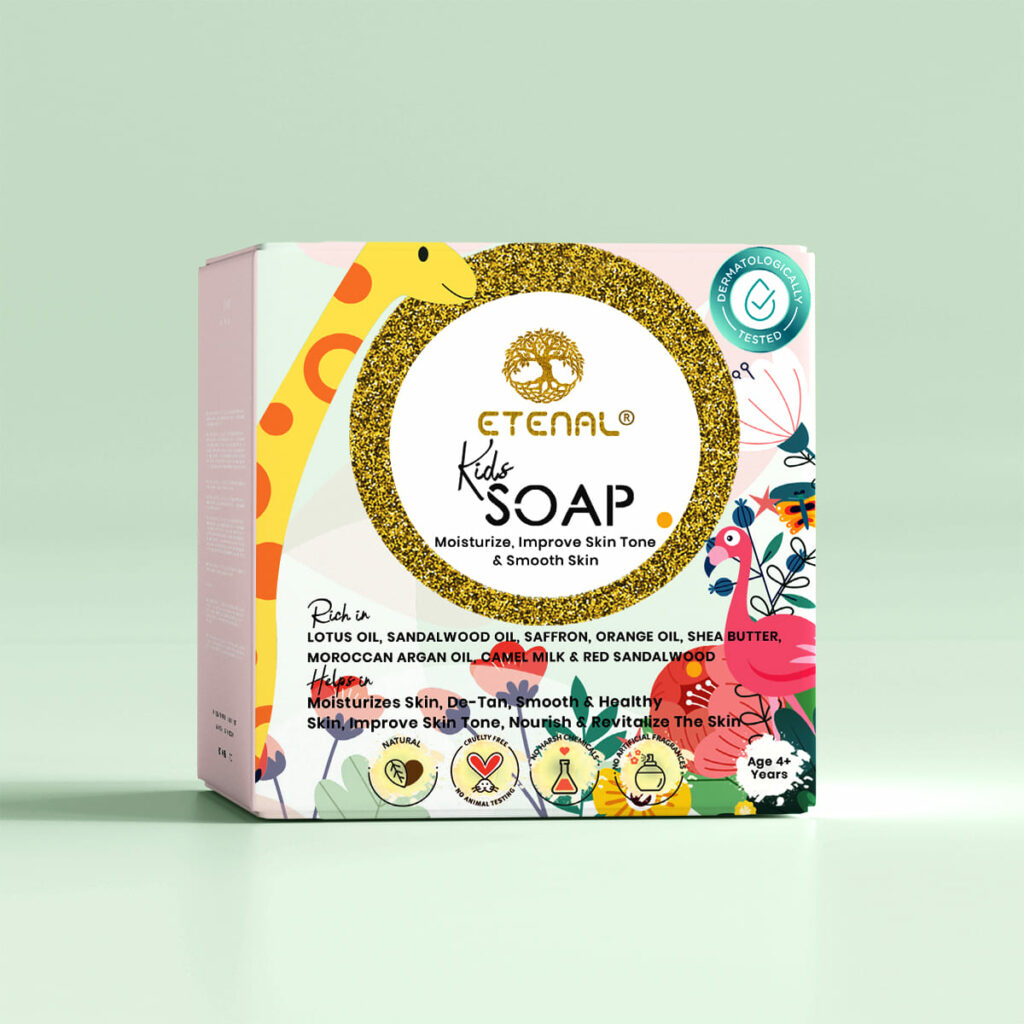 Etetnal Natural Ayurvedic Kids Soap - Moisturizing and Detan Soap for Kids